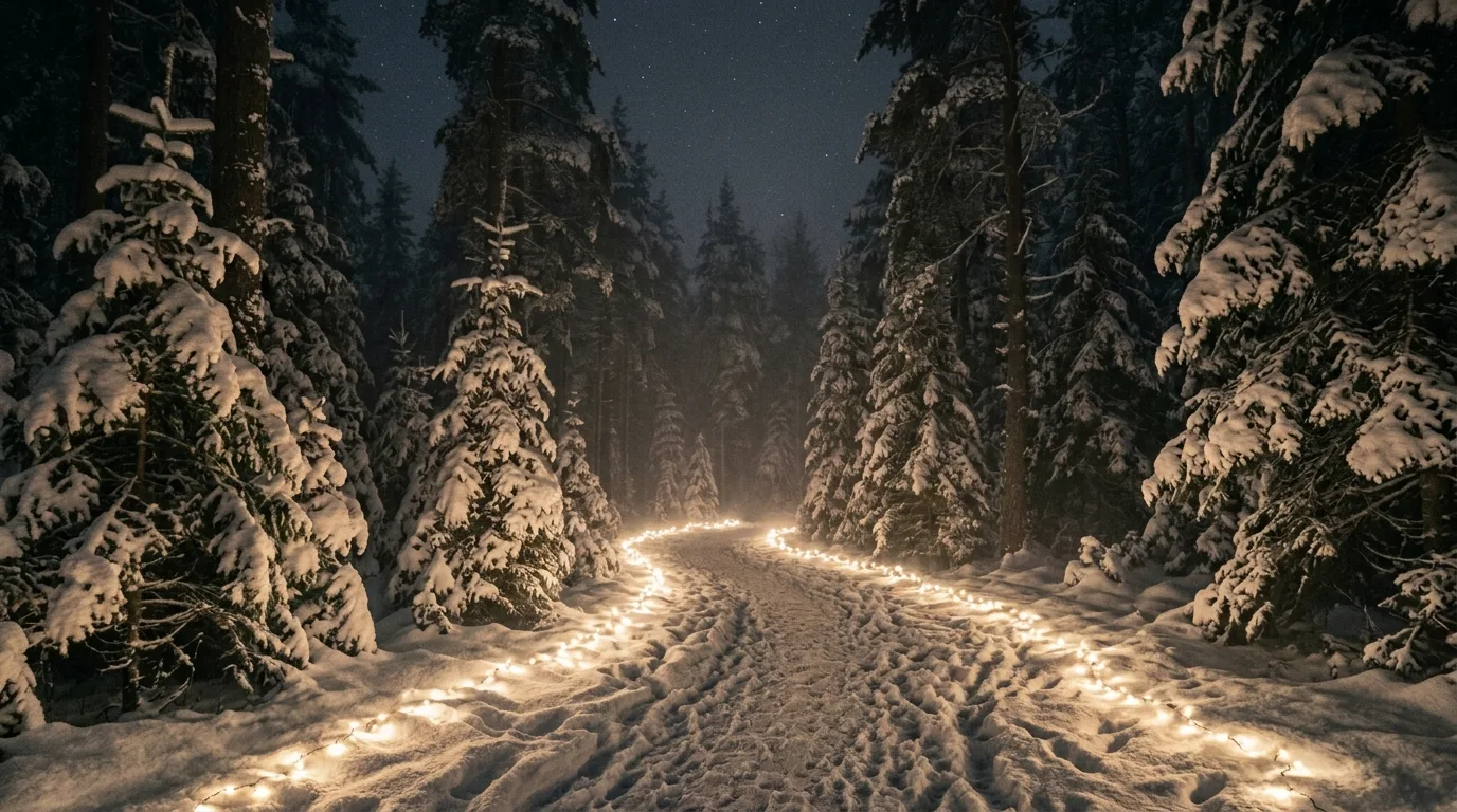 Layer heights so the glow moves through the home naturally inspiration for a holiday lit home.